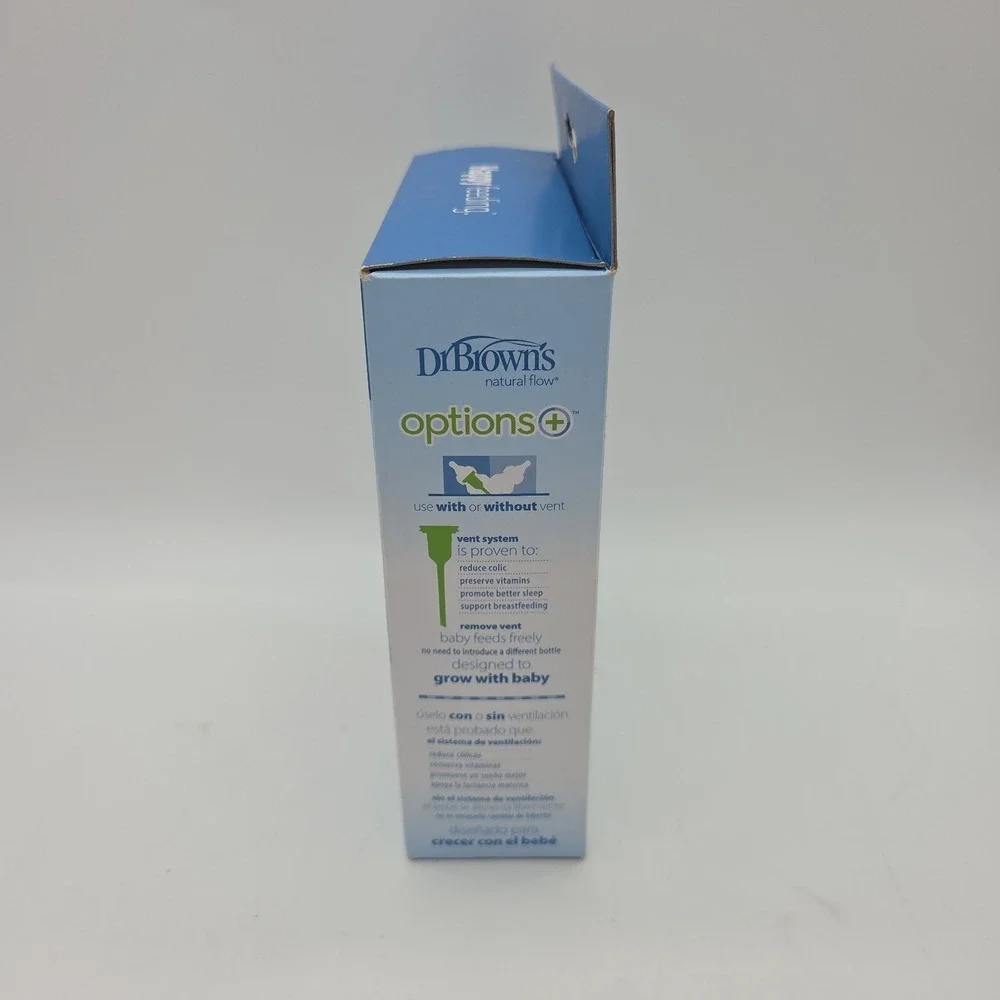 Dr. Brown's Options+ Narrow Pink Bottles, 3 bottles, 4 Ounce, Slow Flow Nipples